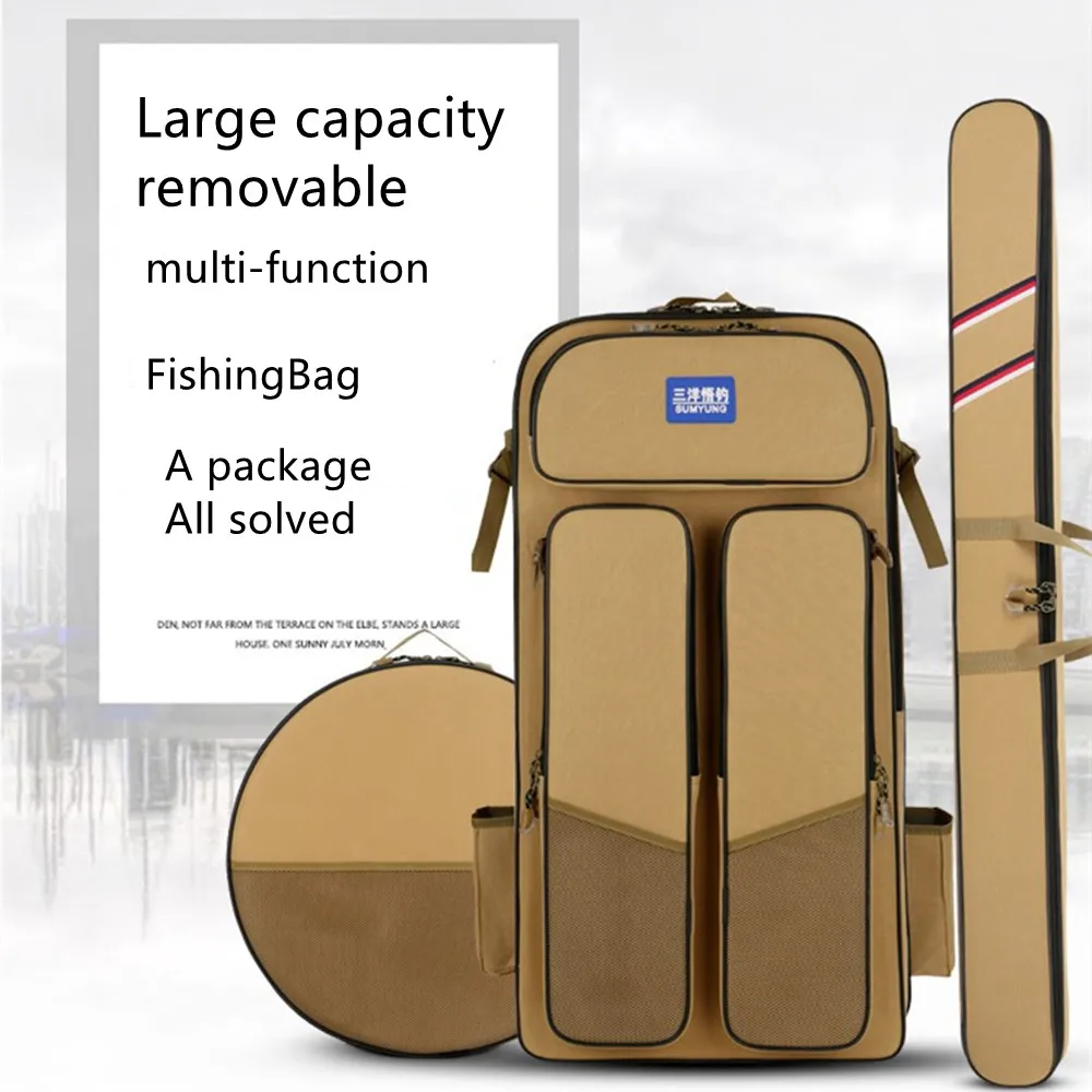 Embroidery Backpack Kit - Waterproof Backpack Fishing Tackle Rod Bags