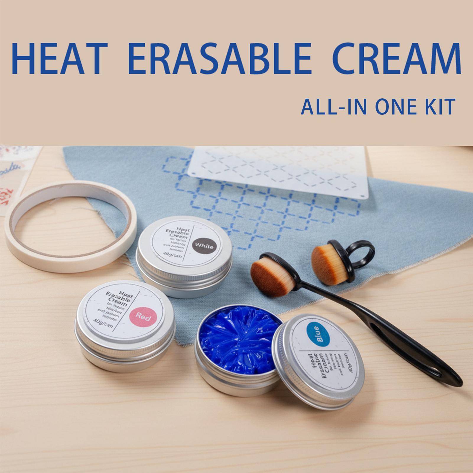 Embroidery Cream - 40g/can Heat Erasable Fabric Cream Iron