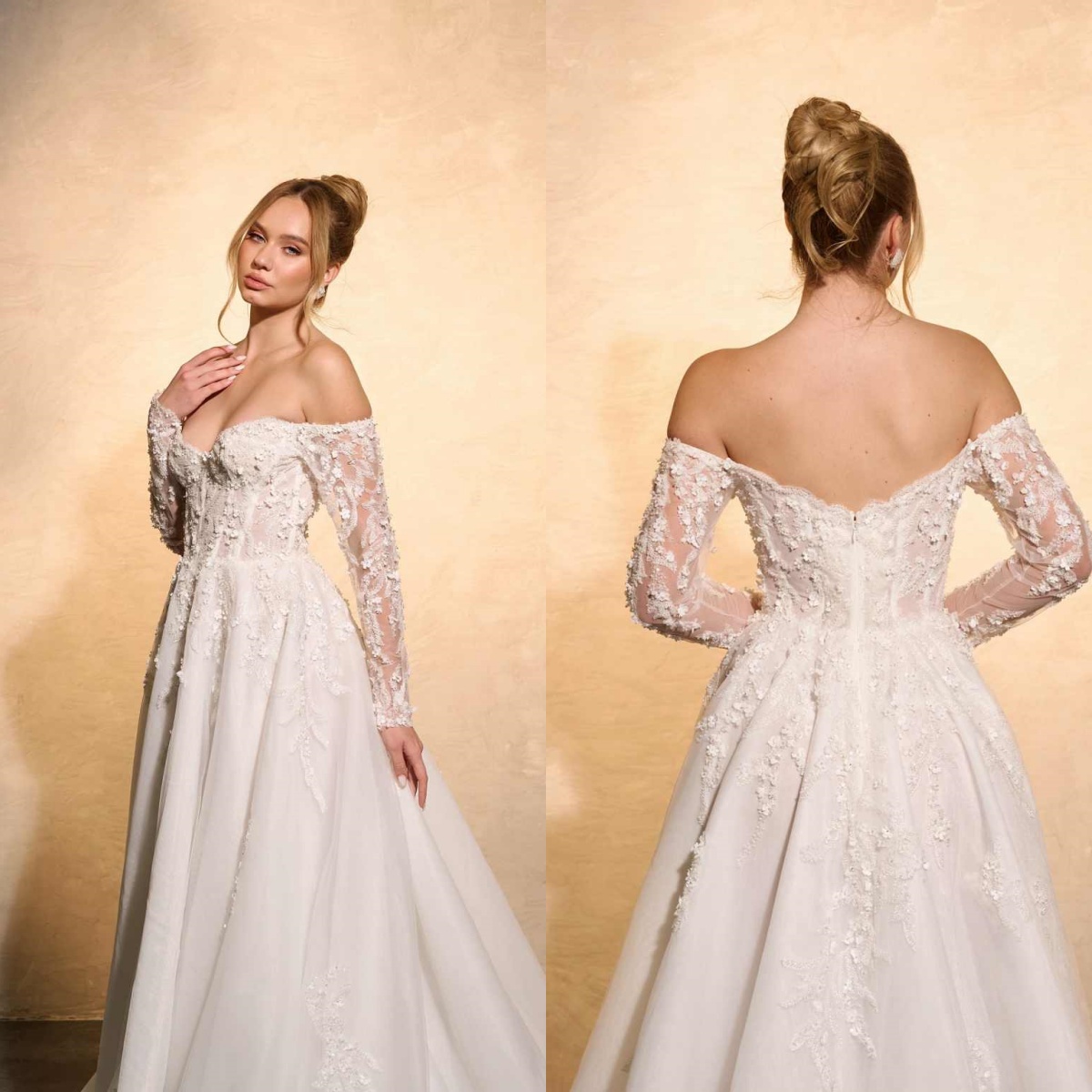 Embroidery Online Design - Elegant Wedding Dress A-Line Lace Special