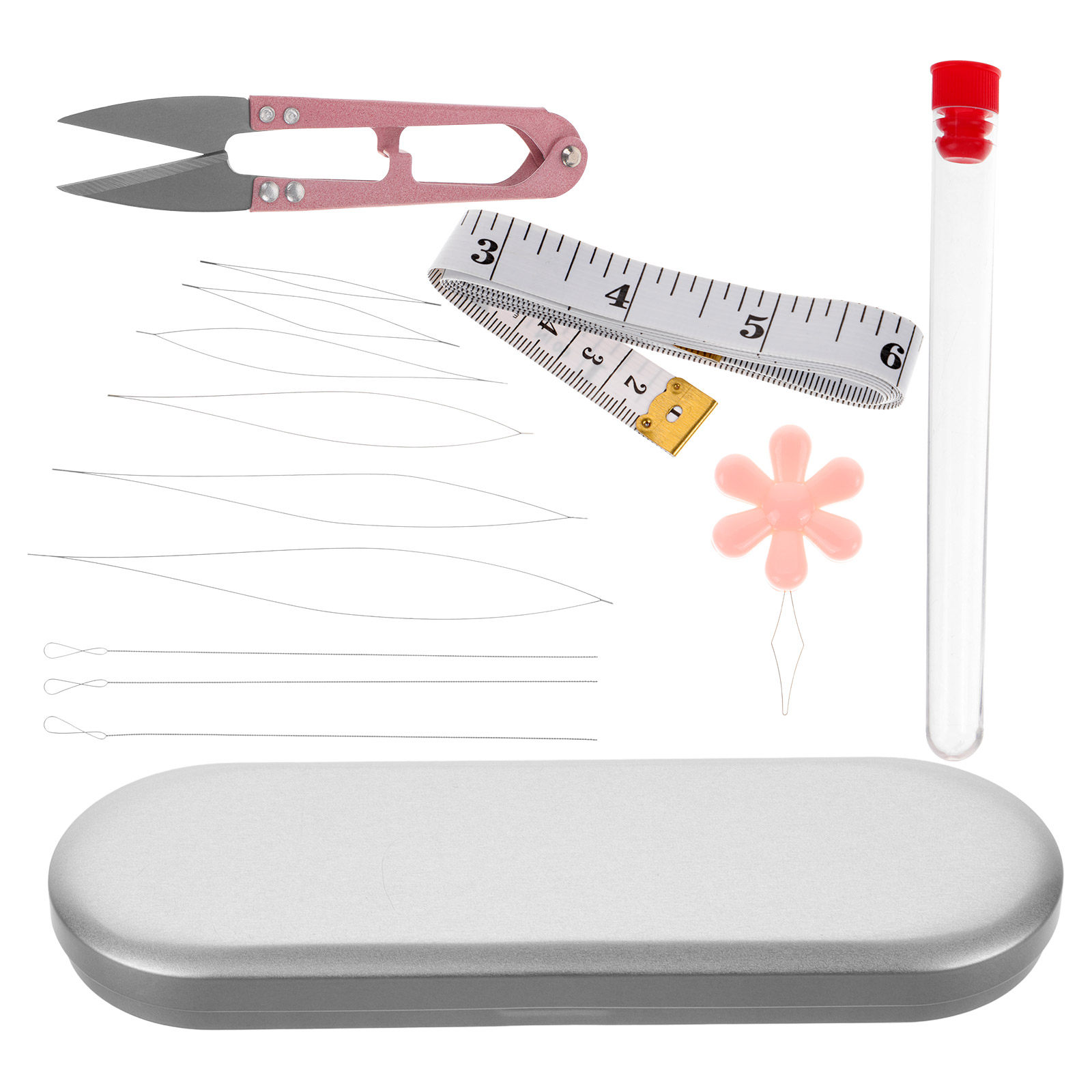Embroidery Beads - 1Set Beading Needle Threader Kit with