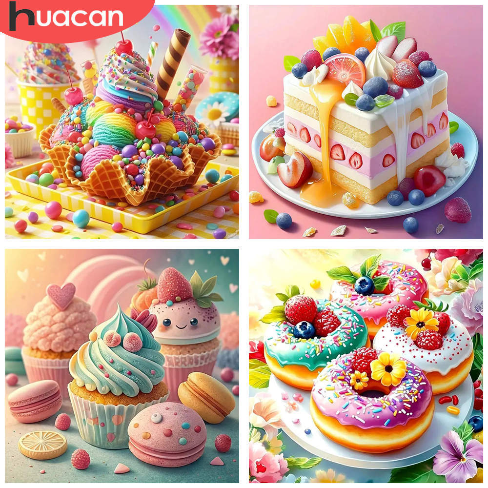 Embroidery Cream - HUACAN 1pcs Diamond Painting Ice Cream