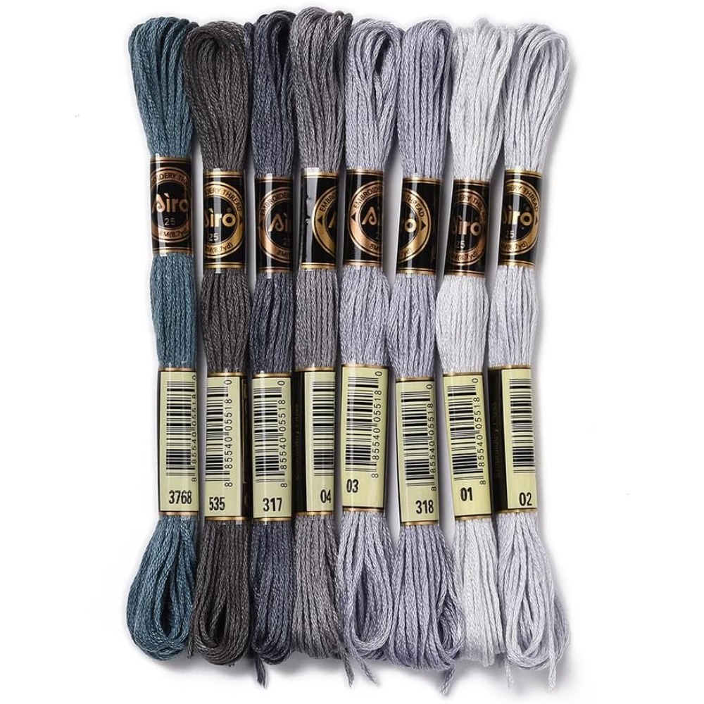 Embroidery Bracelet - 8 Skeins 70 Yards Grey Friendship