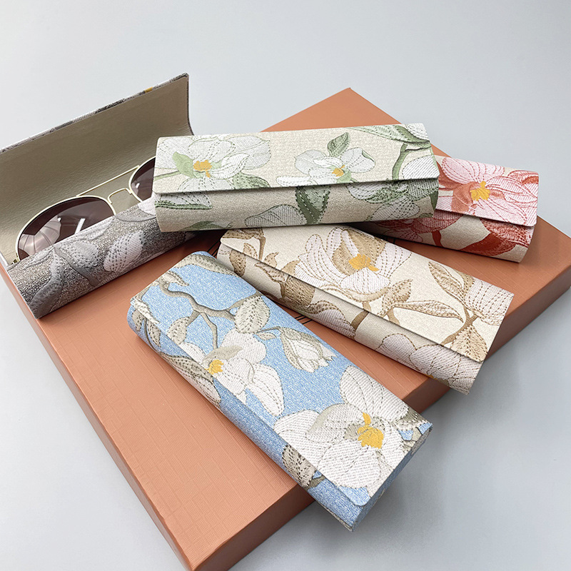 Embroidery Viewer - Chinese Style Embroidery Glasses Box Fashion