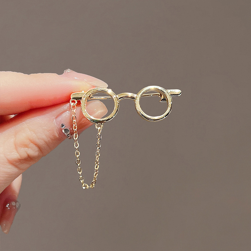 Embroidery Bracelet - Creative Glasses Frame Metal Brooches Sunglasses