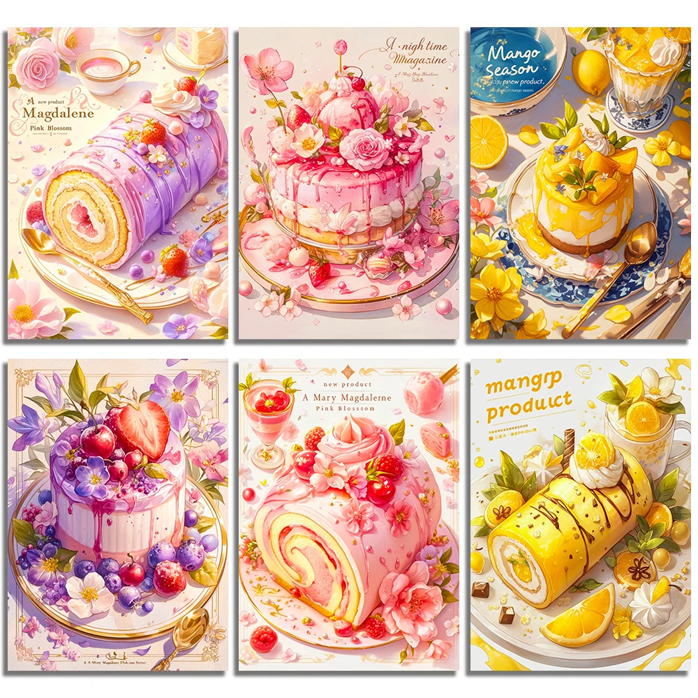 Embroidery Kitchen - DIY Landscape Diamond Painting Dessert Cake