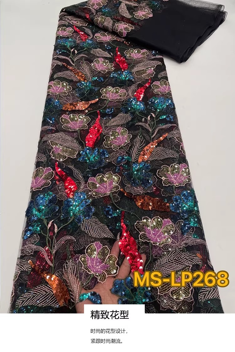 Embroidery Beads - 1yard Luxury Double color bead flower
