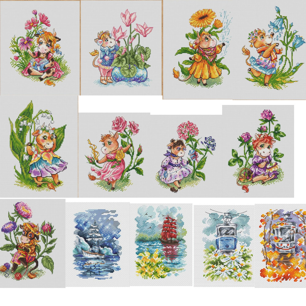 Embroidery Backpack Kit - Counted Cross Stitch Kit for Embroidery,