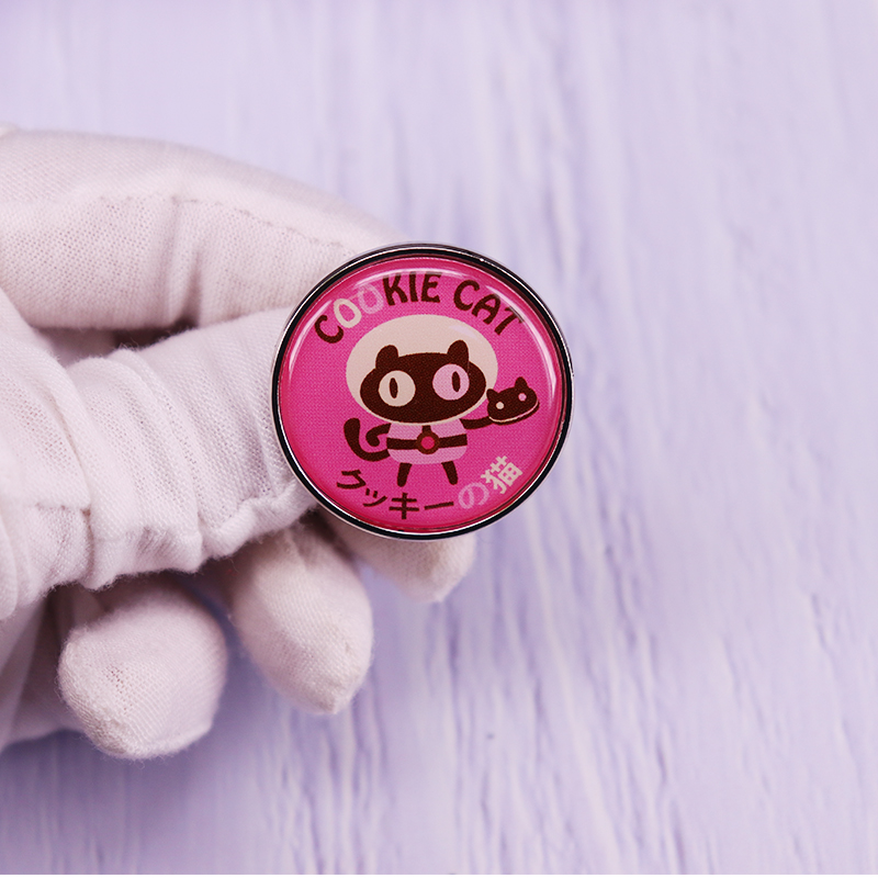 Embroidery Kitchen - Steven Universe Cookie Cat Pin Cute