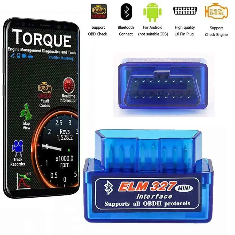 OBD 2 ELM327 Car Detector Blue - Embroidery I2 ulasan dan harga