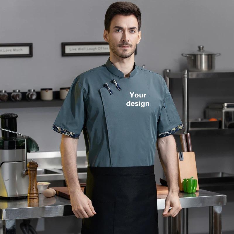 Summer Catering Short Sleeve B - Embroidery Kitchen ulasan dan harga