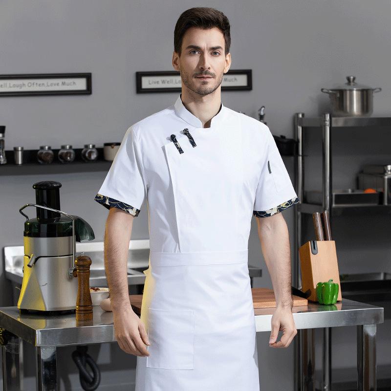 Summer Catering Short Sleeve B - Embroidery Kitchen ulasan dan harga