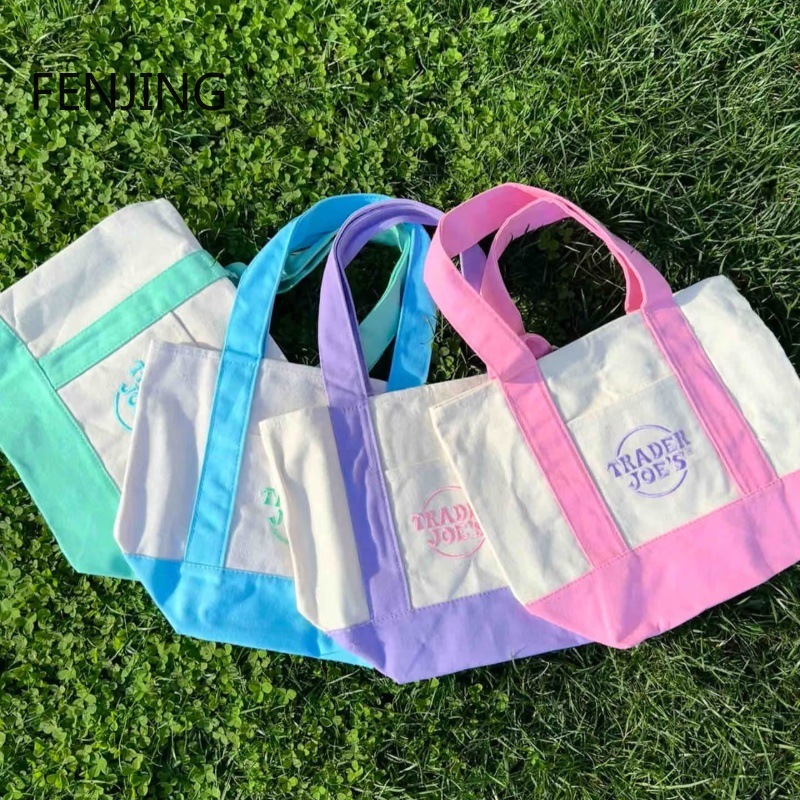 Fashion Canvas Shopping Bag Co - Embroidery Font ulasan dan harga