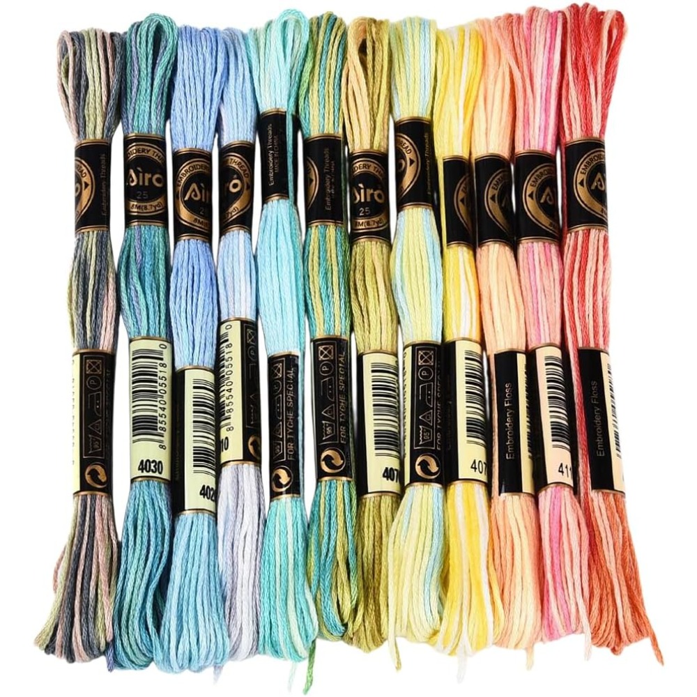 12 Skeins 105 Yards 6 Ply Vari - Embroidery Bracelet ulasan dan harga