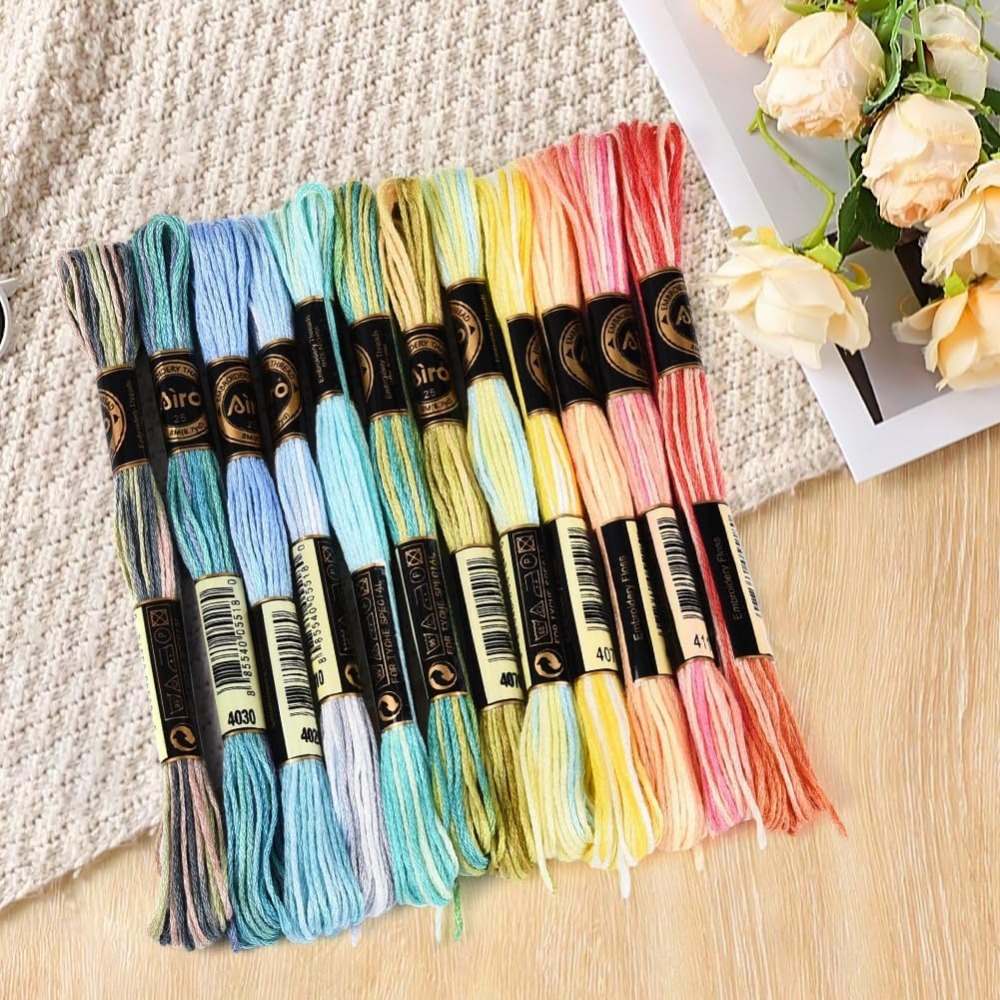 12 Skeins 105 Yards 6 Ply Vari - Embroidery Bracelet ulasan dan harga