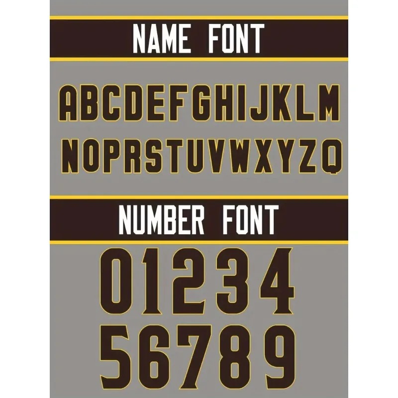 Custom Name And Number Men's E - Embroidery Font ulasan dan harga