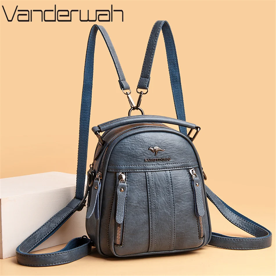 4 In 1 Leather Backpacks Multi - Embroidery Font ulasan dan harga