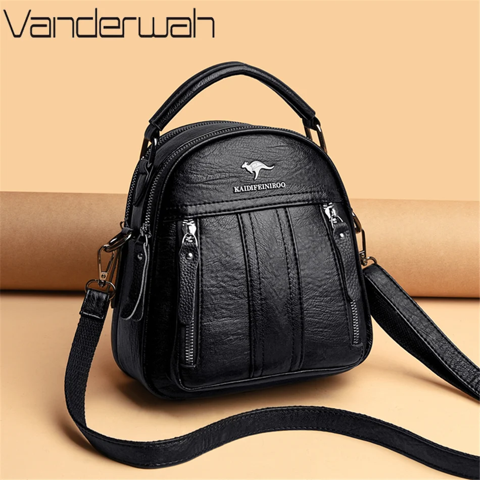 4 In 1 Leather Backpacks Multi - Embroidery Font ulasan dan harga