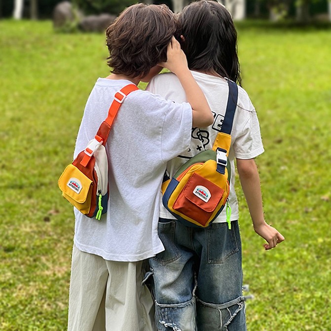 New Fashion Kids Chest Bag Uni - Embroidery Font ulasan dan harga