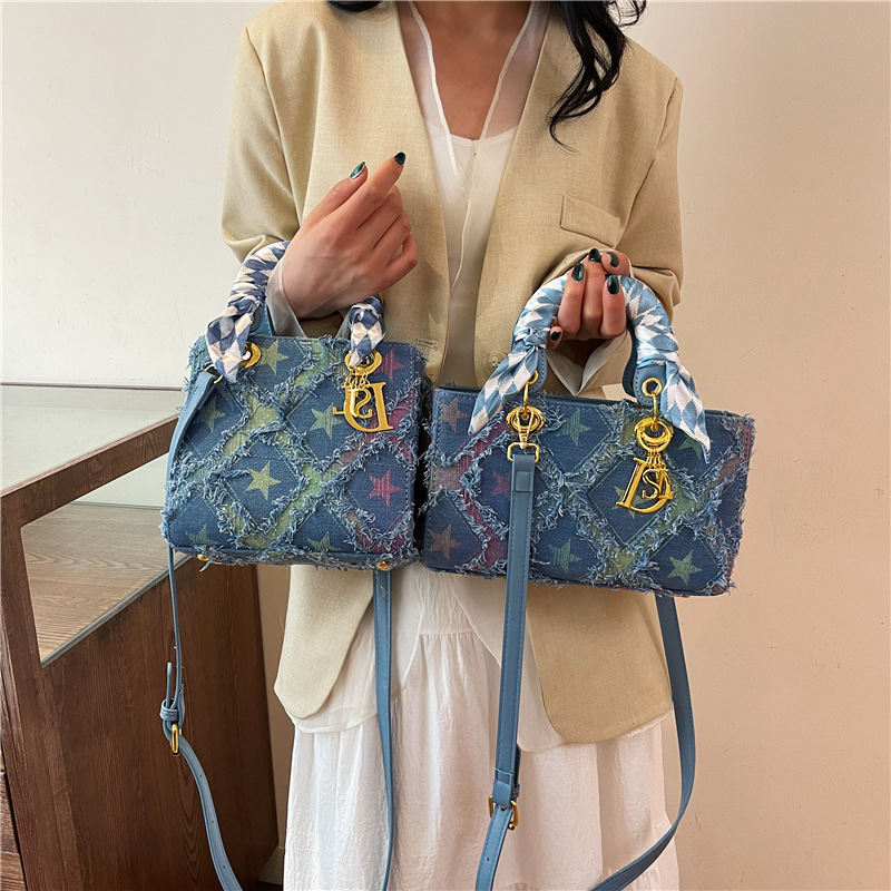Y2K Women's New Denim Star Han - Embroidery Font ulasan dan harga