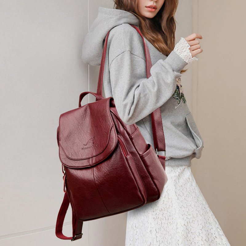9 Color Women Soft Leather Bac - Embroidery Font ulasan dan harga