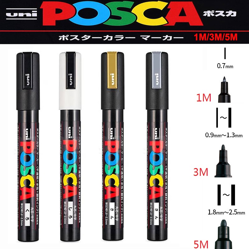1/2pcs Uni Poscas Acrylic Mark - Copic Marker Sketch ulasan dan harga