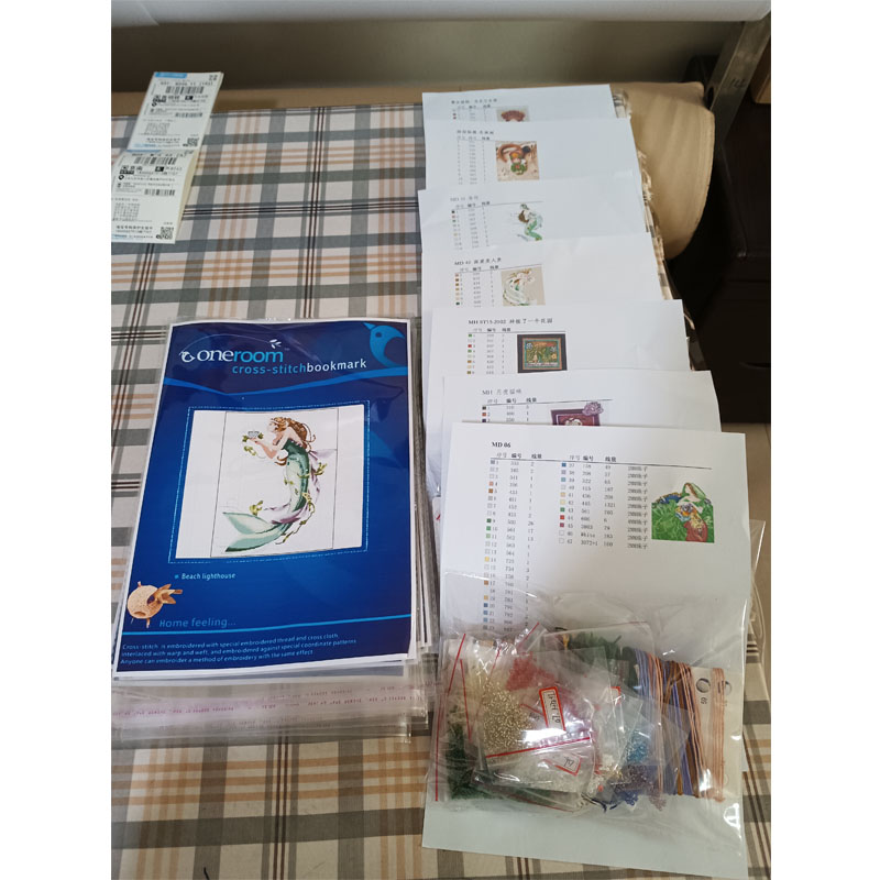 Cross Stitch Kit DIY Set  Flow - Embroidery Backpack Kit ulasan dan harga