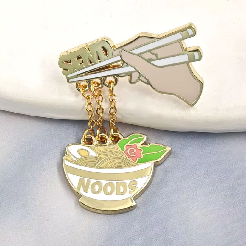 Send Noods Enamel Pin Funny Fo - Embroidery Bracelet ulasan dan harga