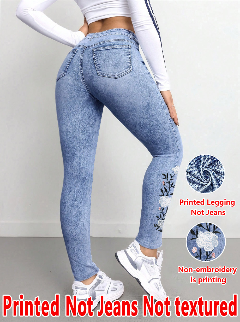 1293 [Printed Pants - Not Deni - Embroidery Effect ulasan dan harga