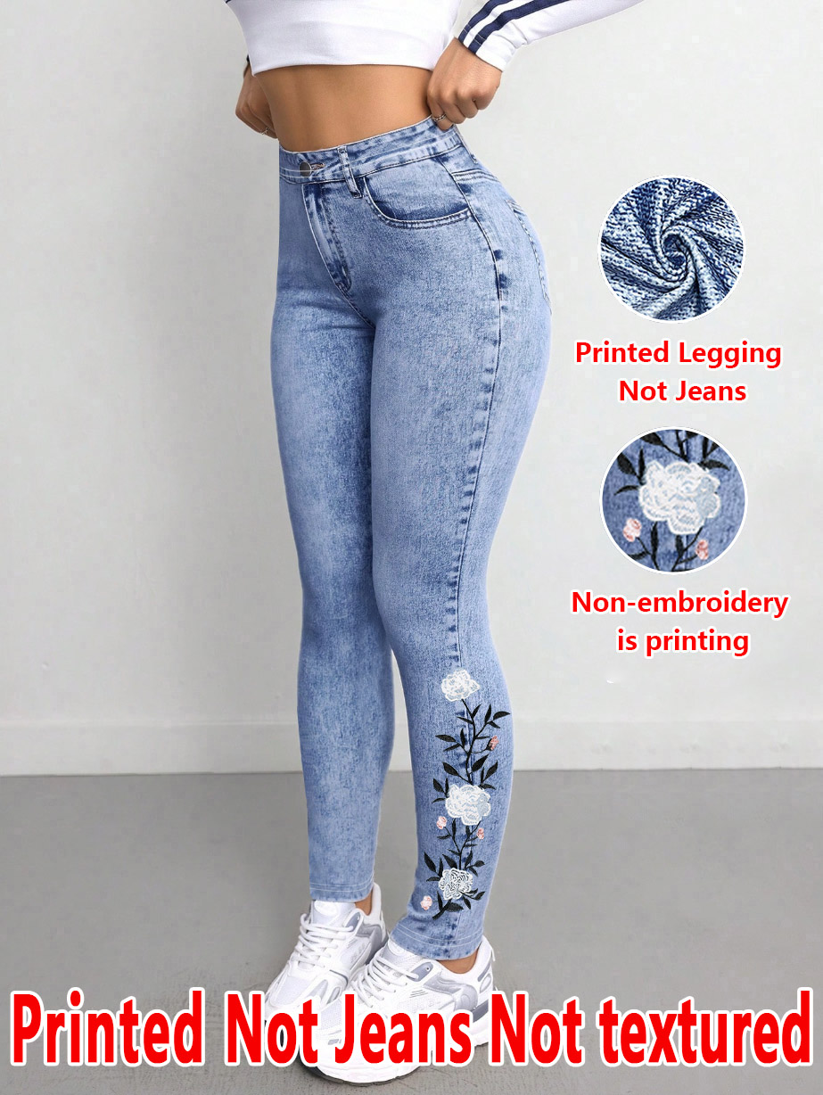1293 [Printed Pants - Not Deni - Embroidery Effect ulasan dan harga
