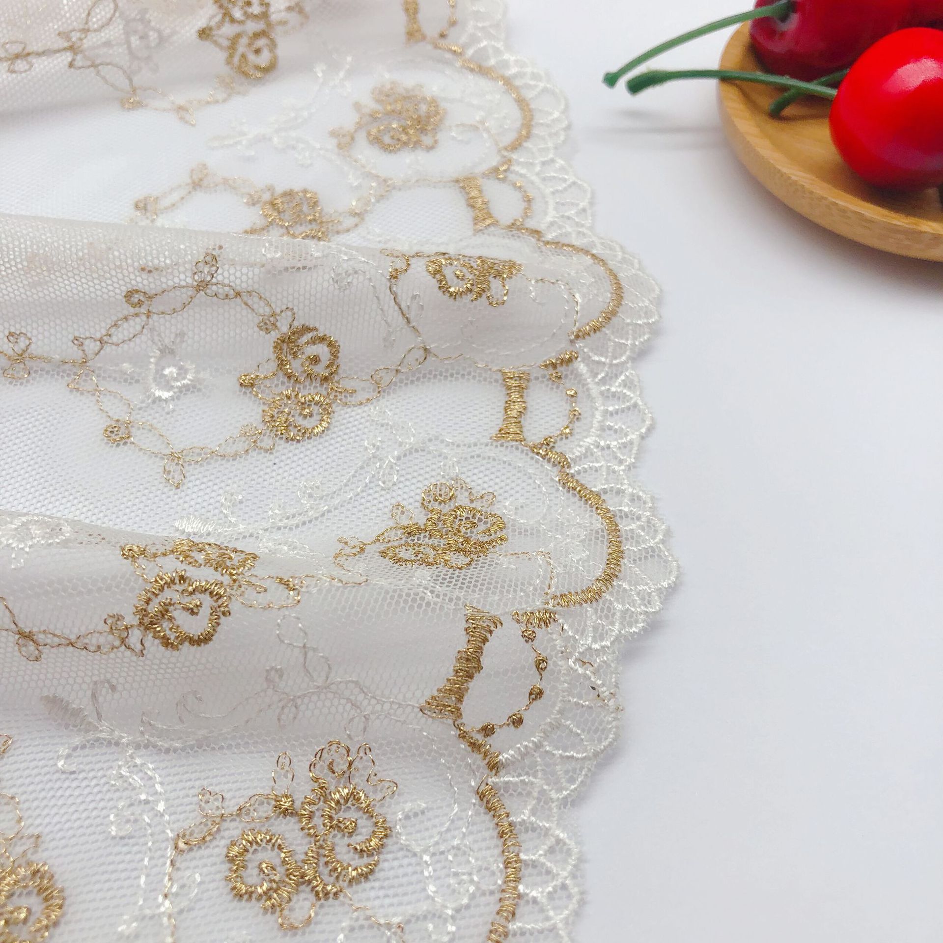 16.2CM Width Mesh Embroidery G - Embroidery Roses ulasan dan harga