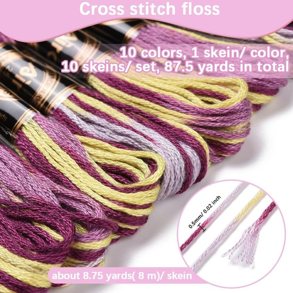 6 Strands Purple Variegated Em - Embroidery Bracelet ulasan dan harga
