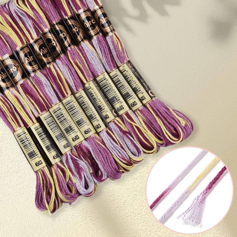6 Strands Purple Variegated Em - Embroidery Bracelet ulasan dan harga