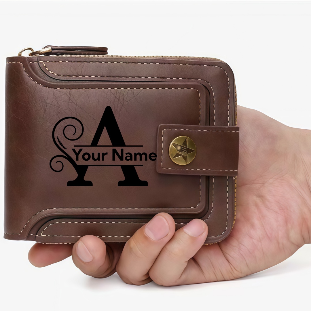 Men's Custom Wallet - Personal - Embroidery Alphabet ulasan dan harga
