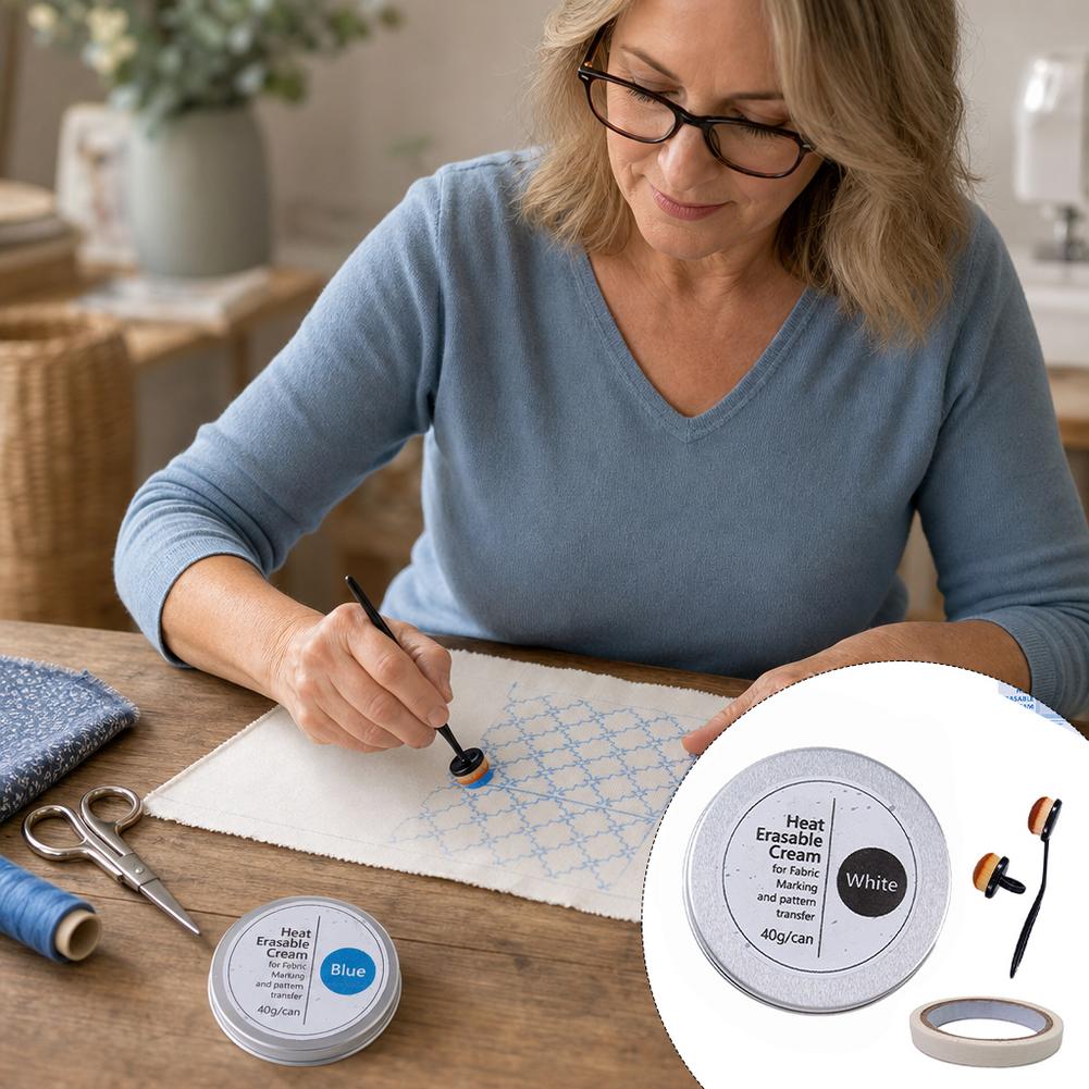 Heat Erasable Fabric Marking C - Embroidery Cream ulasan dan harga
