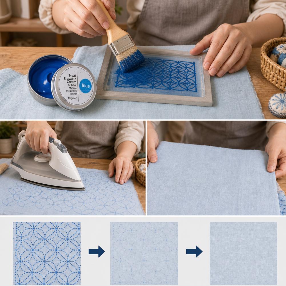 Heat Erasable Fabric Marking C - Embroidery Cream ulasan dan harga
