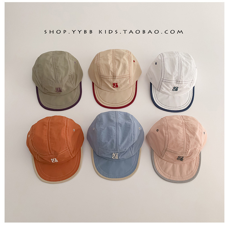 Summer Quick Dry Hat for Baby  - Embroidery Font ulasan dan harga