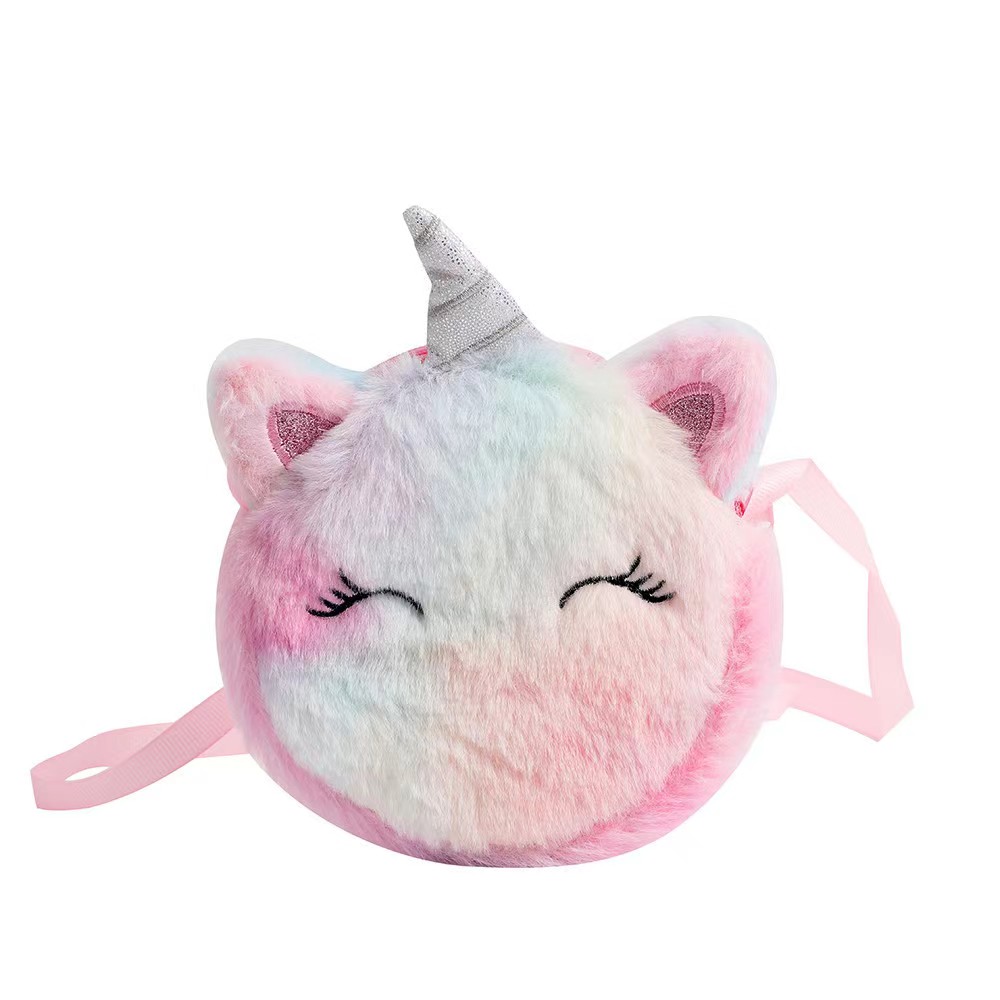Kids Fashion Plush Shoulder Ba - Embroidery Unicorn ulasan dan harga