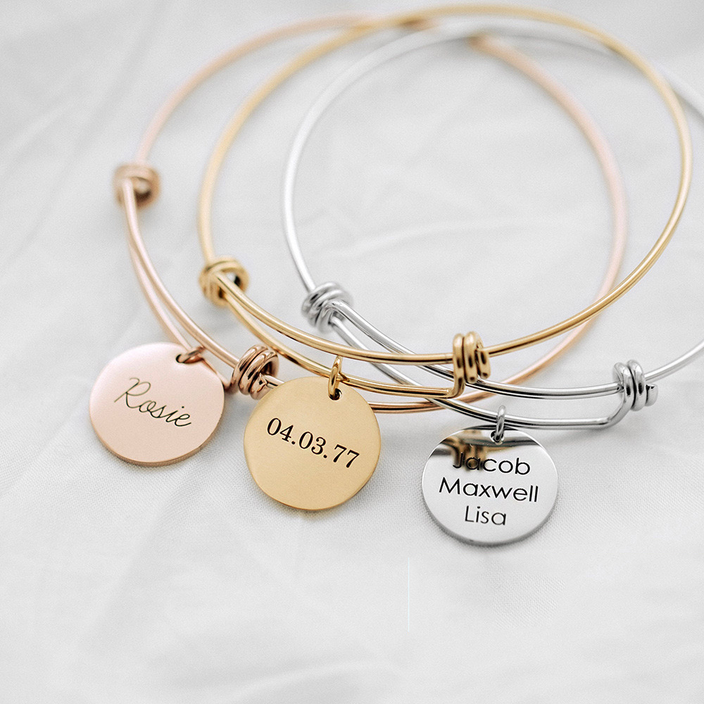 New Custom Name Round Pendant  - Embroidery Alphabet ulasan dan harga