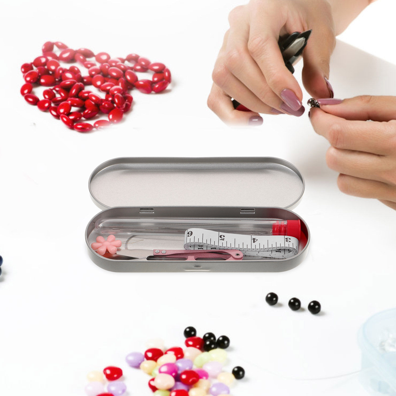 1Set Beading Needle Threader K - Embroidery Beads ulasan dan harga