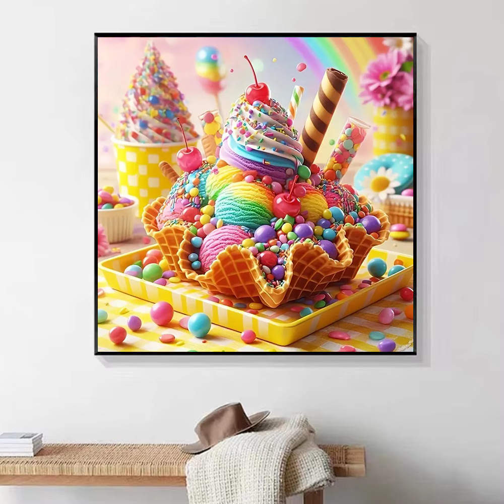 HUACAN 1pcs Diamond Painting I - Embroidery Cream ulasan dan harga