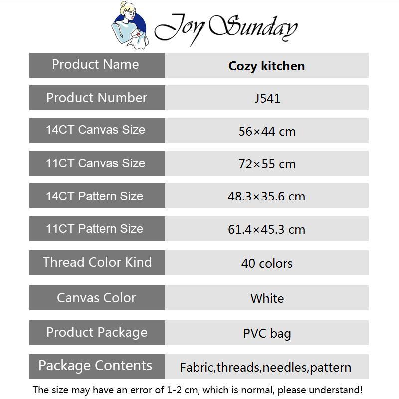 Cozy kitchen Counted and stamp - Embroidery Kitchen ulasan dan harga