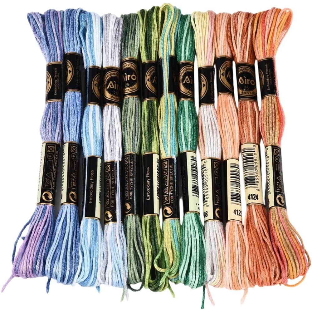 12 Skeins 105 Yards Cross Stit - Embroidery Bracelet ulasan dan harga
