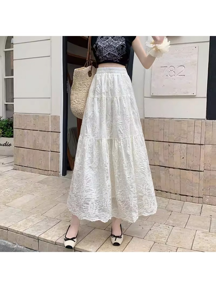 plus Size Women's High Waist A - Embroidery Effect ulasan dan harga