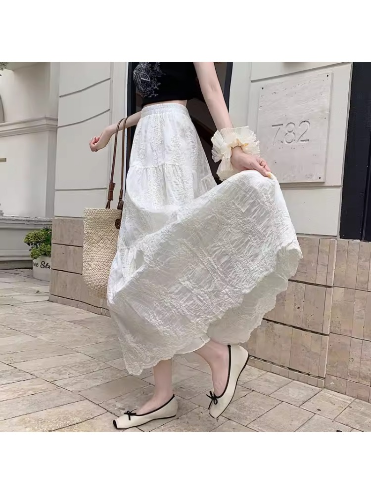 plus Size Women's High Waist A - Embroidery Effect ulasan dan harga