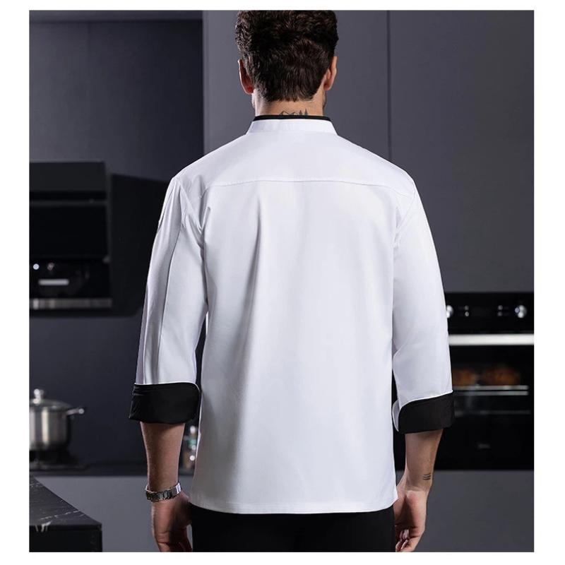 Chef Uniform Work Clothes Long - Embroidery Kitchen ulasan dan harga