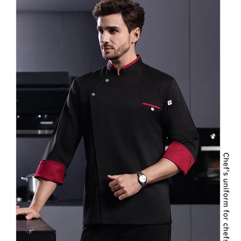 Chef Uniform Work Clothes Long - Embroidery Kitchen ulasan dan harga