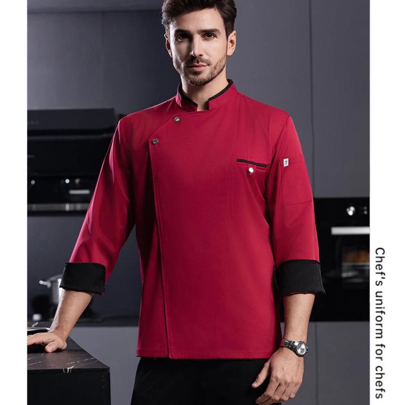 Chef Uniform Work Clothes Long - Embroidery Kitchen ulasan dan harga