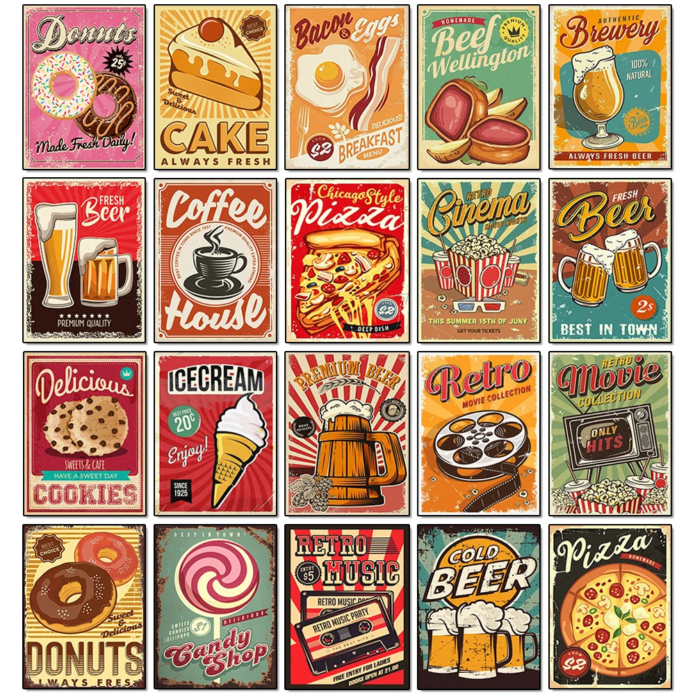5D Diamond Painting Food Poste - Embroidery Kitchen ulasan dan harga