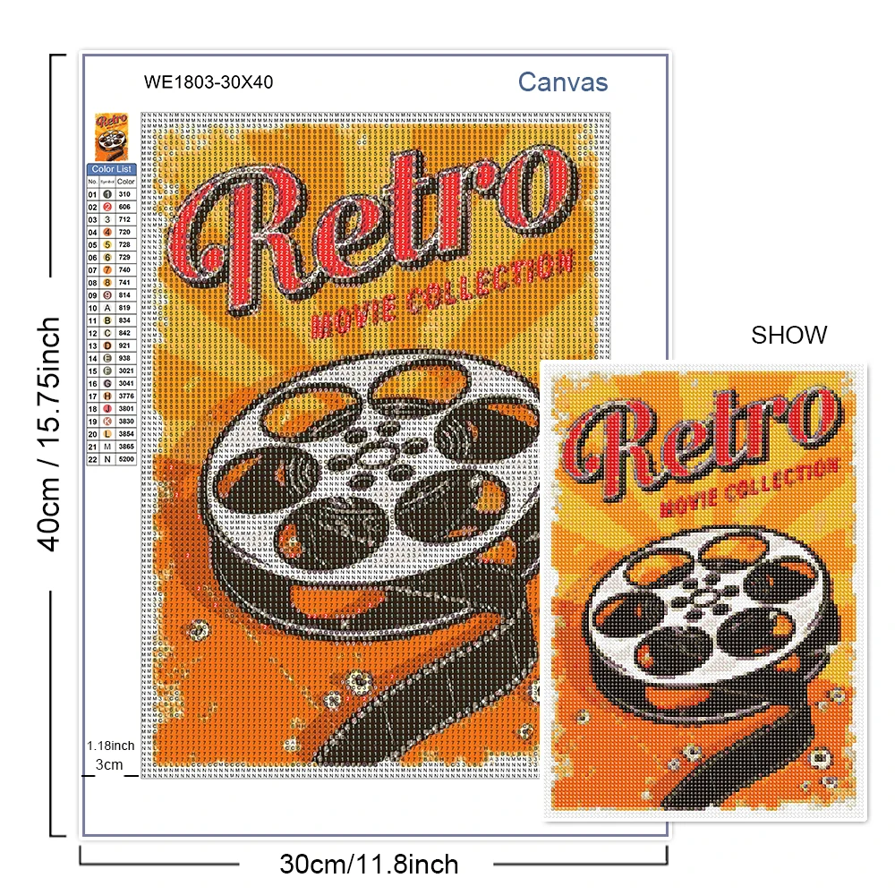 5D Diamond Painting Food Poste - Embroidery Kitchen ulasan dan harga