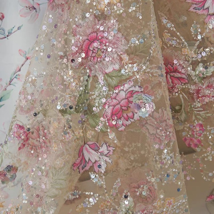 1M 120Cm Wide Luxury Beaded La - Embroidery Beads ulasan dan harga